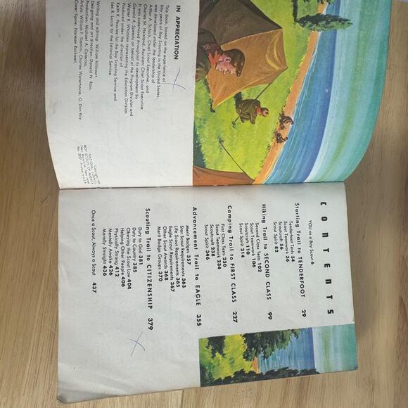 BSA Boy Scout Handbook 6th Ed. 2nd Print 1960 Norman Rockwell Cover - Picture 4 of 13